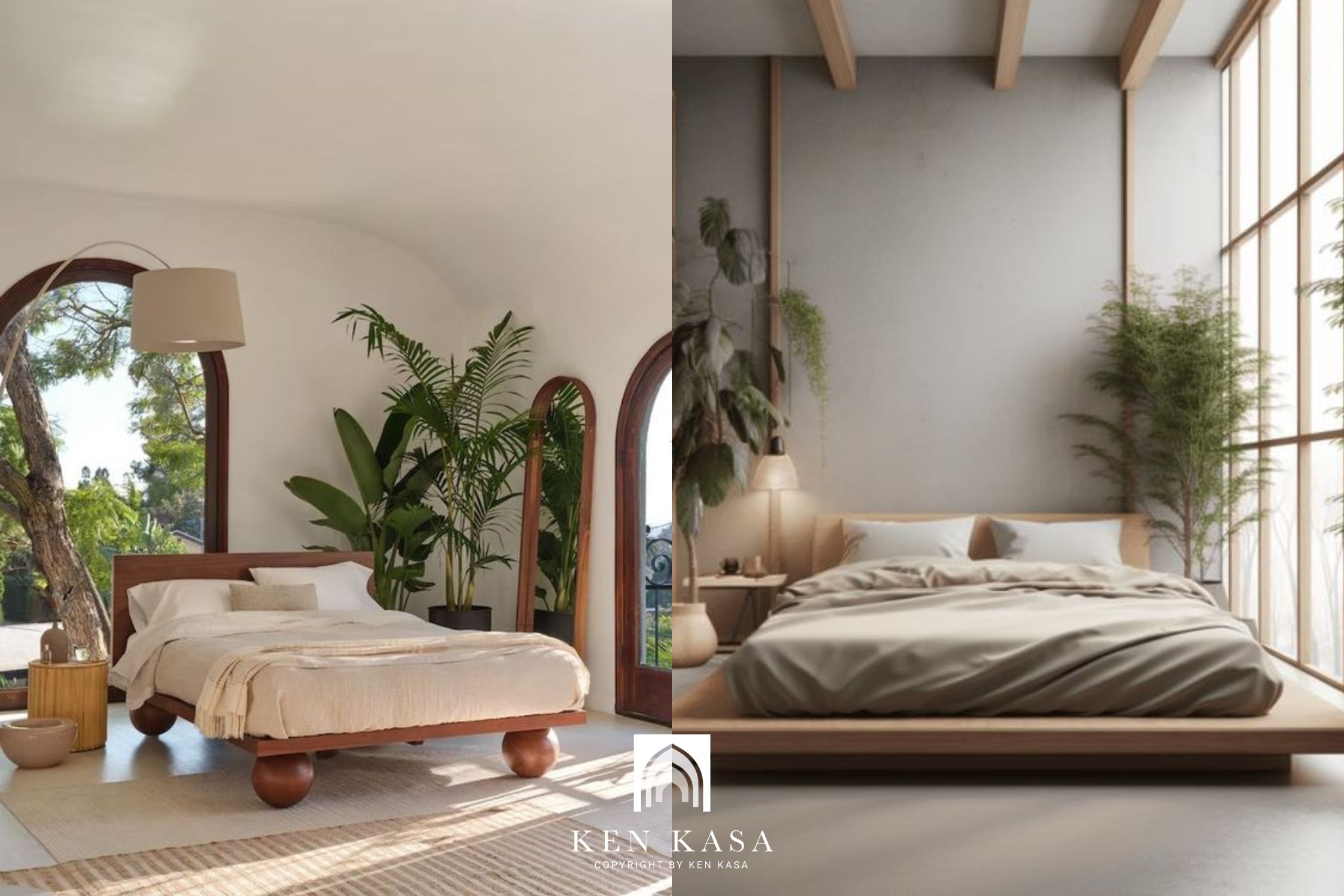 yếu tố cây xanh trong phòng homestay đẹp